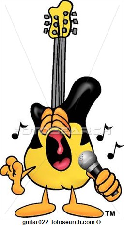 Clipart   Guitar Singing  Fotosearch   Search Clip Art Illustration