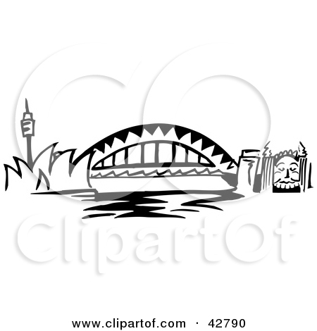 Clipart Illustration Of The Arched Sydney Harbour Bridge Australia By