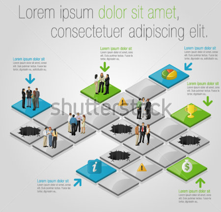Clipart Of Business Board Game Concept Infographic Step To Successful