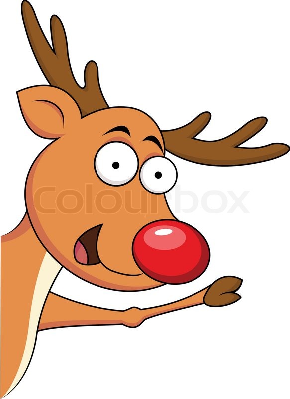 Cute Christmas Reindeer Rudolf   Vector   Colourbox