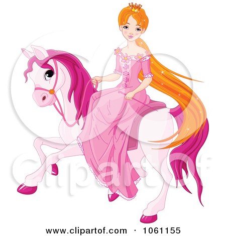 Free Vector Clip Art Illustration Of A Pink Pony And Butterfly Frame