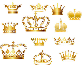 Gold Crown Clip Art   Crown Clipart   Digital Crown Png   Vector Crown