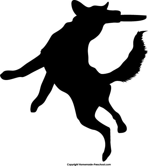 Home Free Clipart Silhouette Clipart Silhouette Frisbee Dog