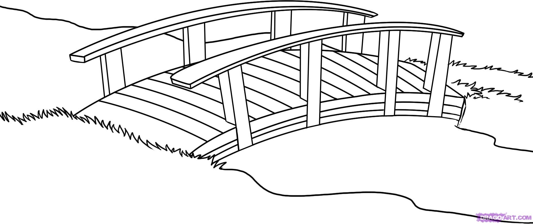 How To Draw A Bridge Step By Step Bridges Landmarks   Places Free