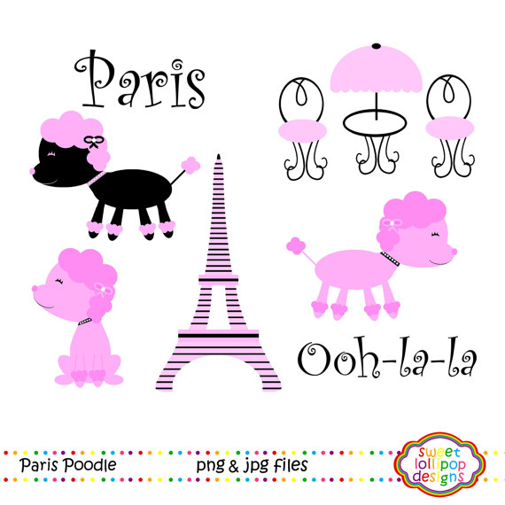 Items Similar To 40  Off Poodle Clip Art Poodle Clipart Paris Clip Art