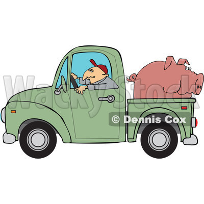 Old Farm Truck Clipart Cartoon Of A Farmer Driving A