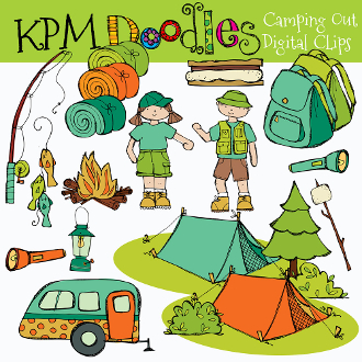 Our Products    Camping Out Digital Clip Art