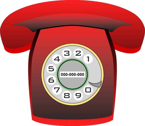 Red Rotary Telephone Clip Art At Clker Com   Vector Clip Art Online