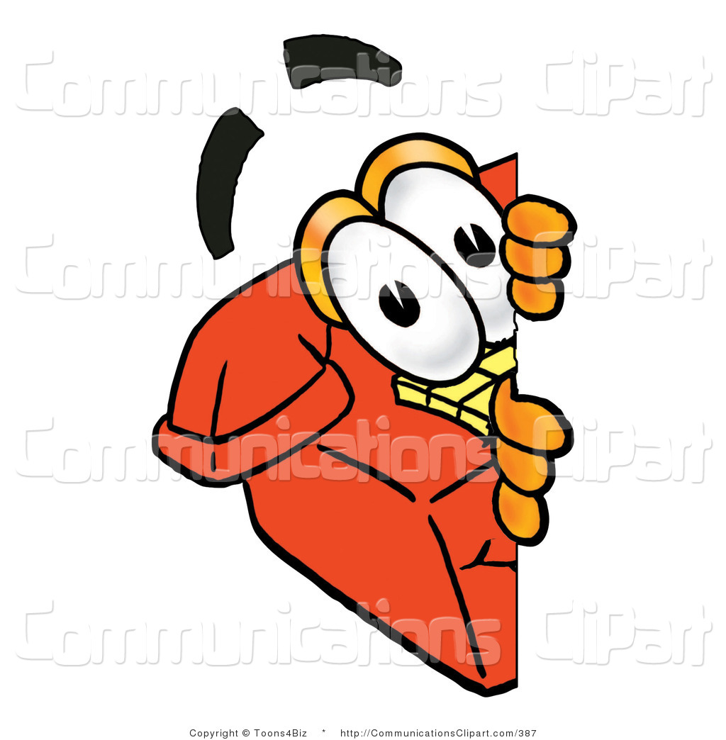 Red Telephone Clipart Of A Curious Red Telephone