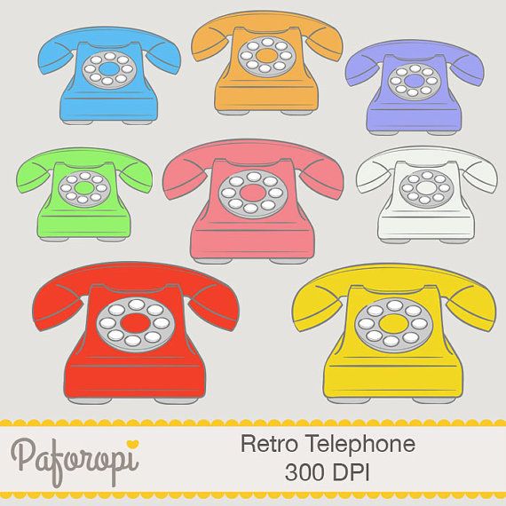 Retro Telephone Clipart