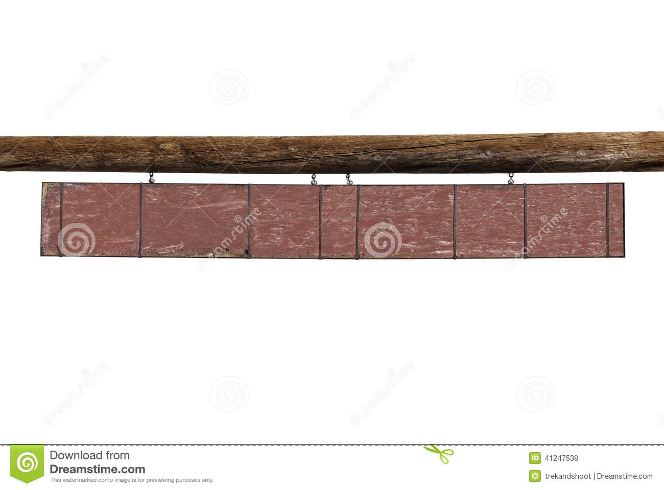 Rustic Blank Overhead Hanging Sign Stock Photo   Image  41247538