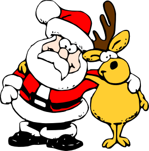 Santa And Reindeer Clip Art At Clker Com   Vector Clip Art Online