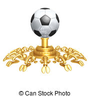 Soccer Football Worship   3d Concept And Presentation Figure