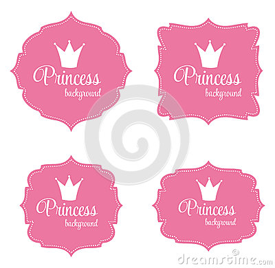 Stock Vector  Princess Crown Frame Vector Illustration