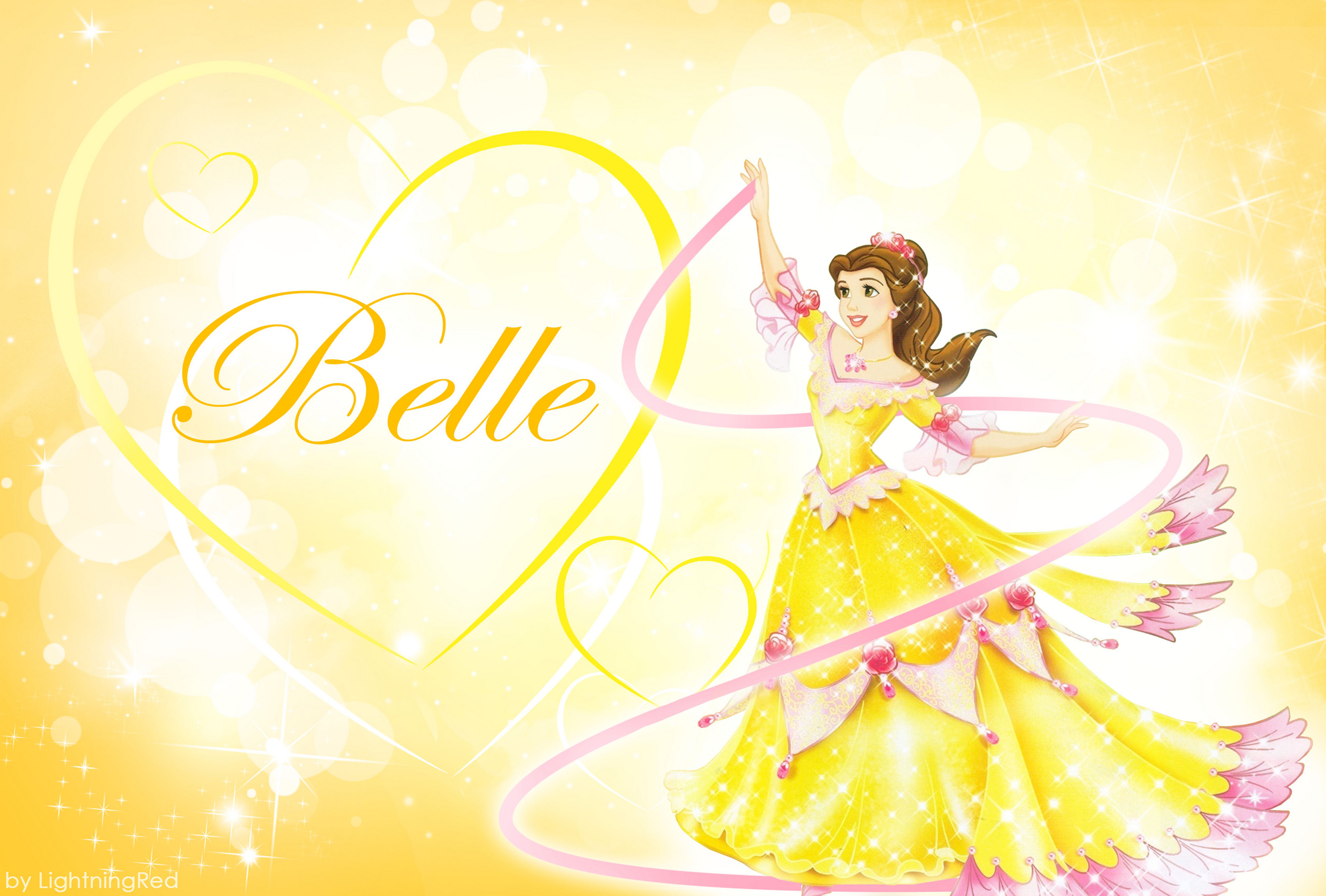 Yellow Belle Wallpaper   Disney Princess Fan Art  31653228    Fanpop