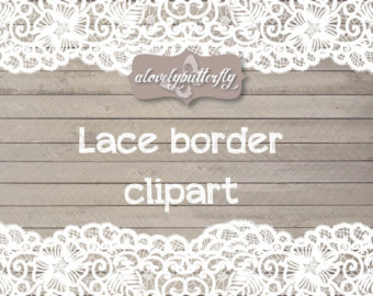 Clipart Lace Border Rustic Clipart Shabby Chic Wedding Lace Clipart