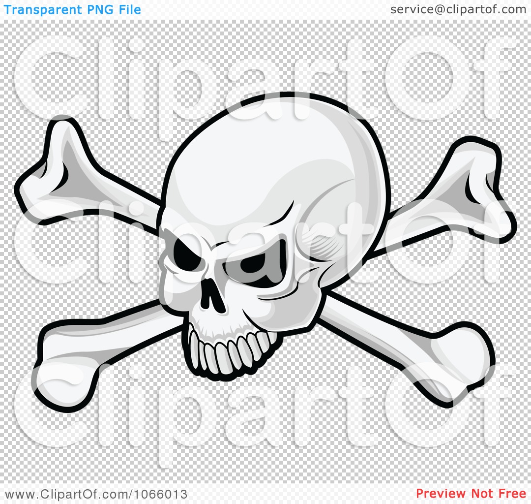 Clipart Skull And Crossbones 1   Royalty Free Vector Illustration By