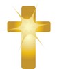 Cross Clipart Image   Clip Art Image Of A Gold Cross With A Glowing