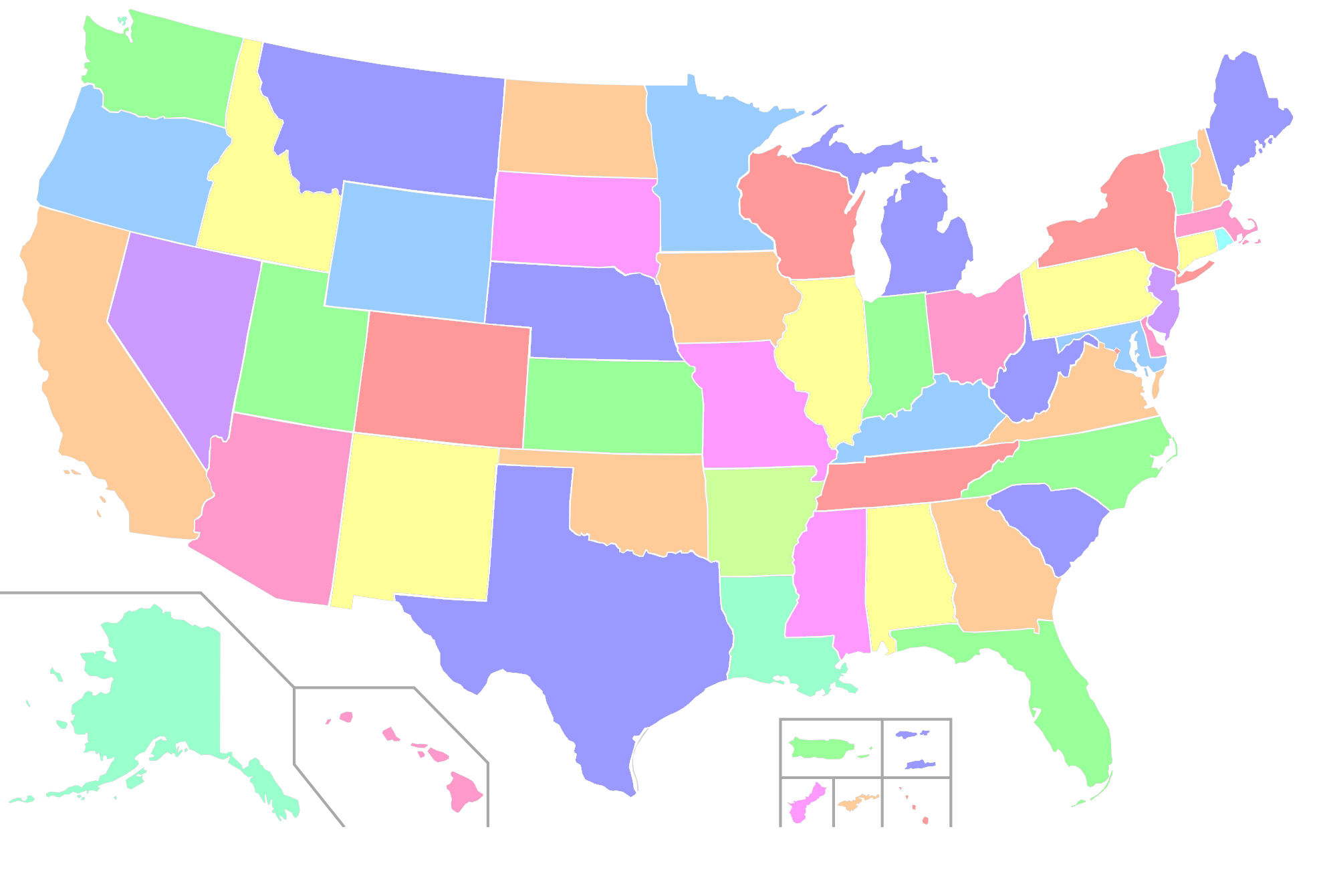 Infographic A Set Of United States Maps With Each State