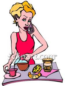 People Drinking Coffee Clipart Woman Drinking Coffee And