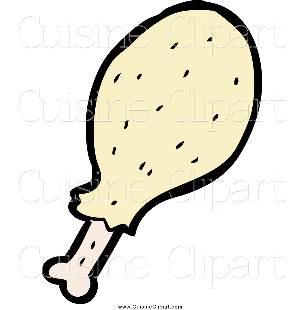 Related Pictures Clipart Image Of Black And White Fried Chicken Leg
