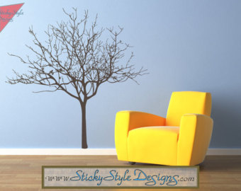Rustic Autumn Tree Wall Decal   Free Shipping  Stylish Withered   Bare