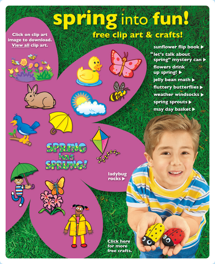 Spring Into Fun  Free Clip Art   Crafts