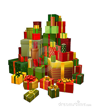 Stack Of Christmas Presents Clipart Illustration Of Large Pile Of