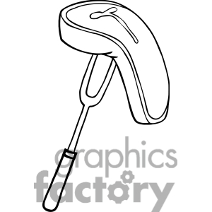 Steak Clipart Black And White Clipart Of Fork With Steak