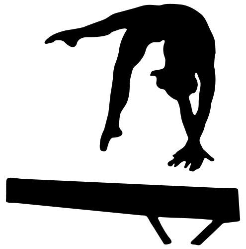 Want A Black Wall Decals Gymnastics Silhouette Style   17 Balance Beam    