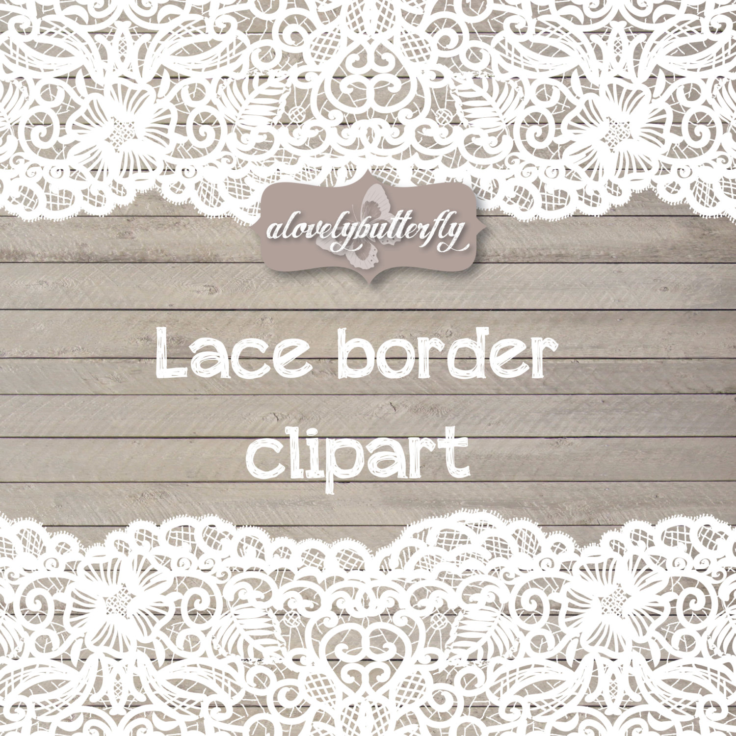 Wedding Clipart Lace Border Rustic Clipart By Alovelybutterfly