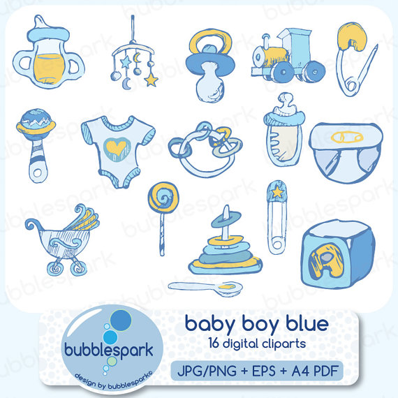 Baby Boy Blue Toys Locomotive Onesie Stroller Milk Bottle Baby