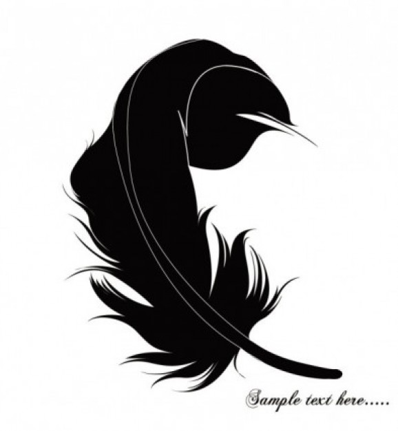 Black Feather Vector Vector   Free Download
