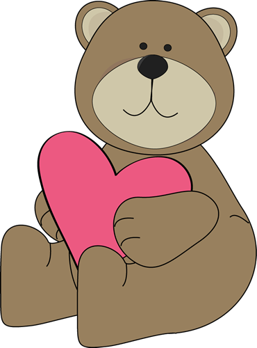 Brown Bear Hugging A Heart Clip Art   Brown Bear Hugging A Heart Image
