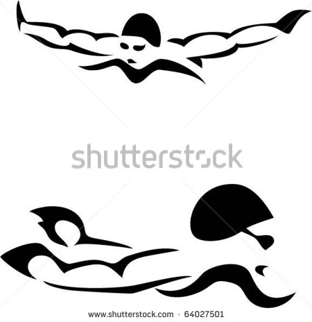 Butterfly Swimming Clipart