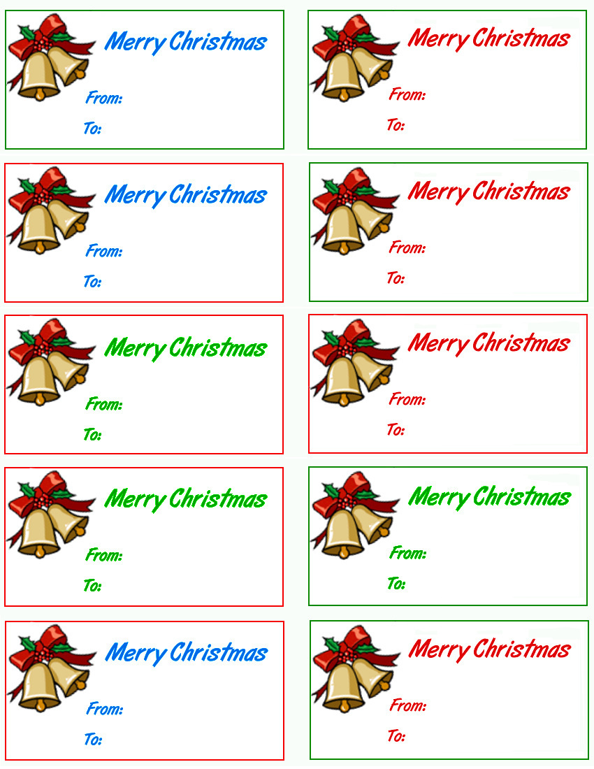 Christmas Gift Tags Christmas Tag Pages Christmas Bells Gift Tags Png