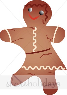 Dancing Gingerbread Woman Clipart