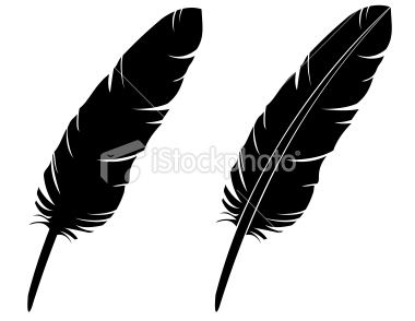 Feather Silhouette  Vector  Royalty Free Stock Vector Art Illustration