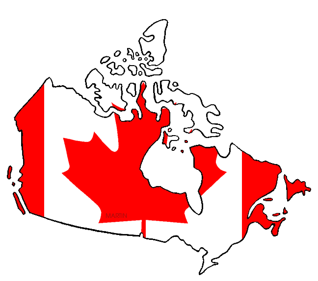 Free Canada Clip Art By Phillip Martin Map With Maple Leaf