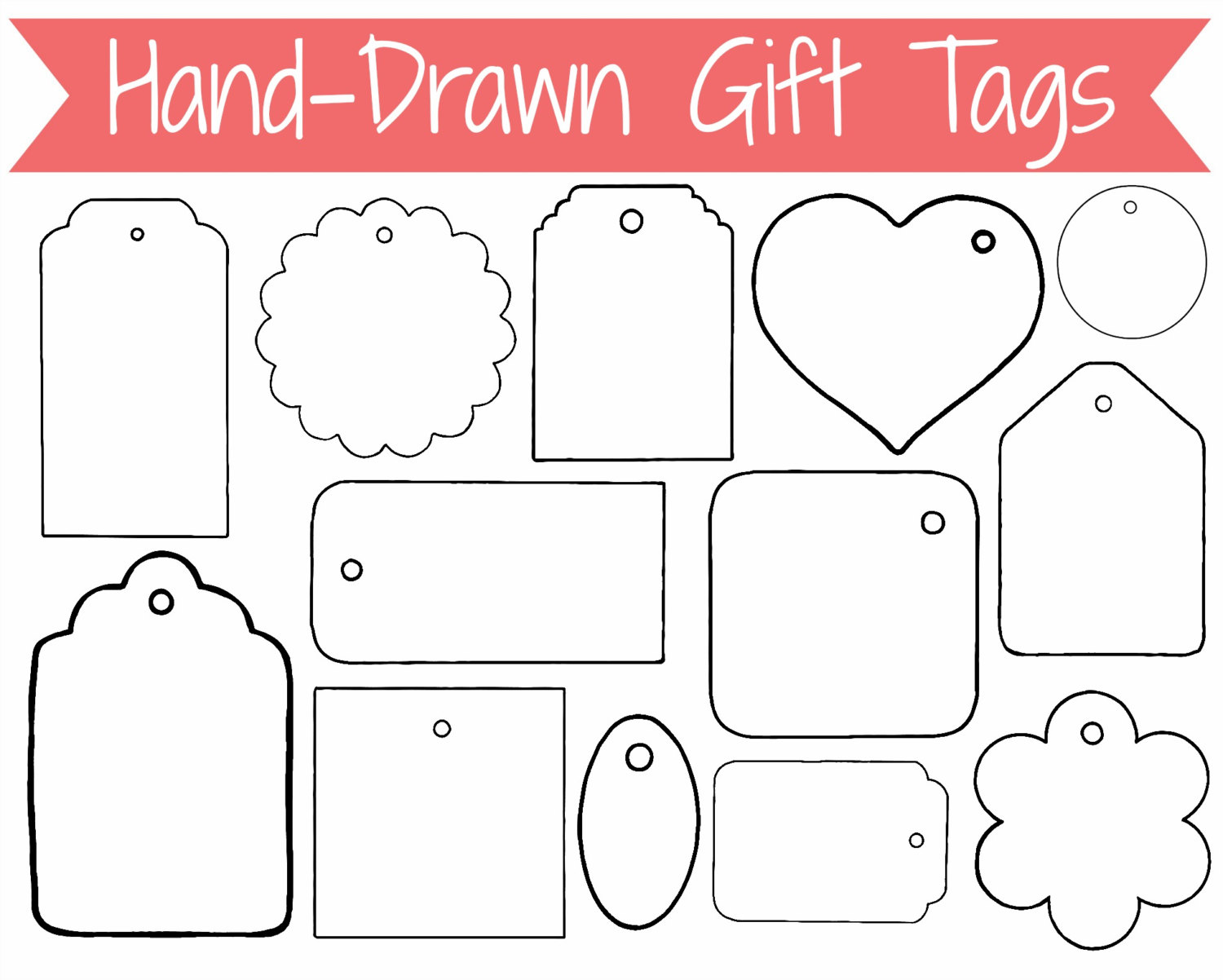 Gift Tags Hand Drawn Clip Art Graphics For By Commercialclipart