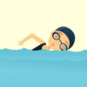 Girl Swimmer Clipart