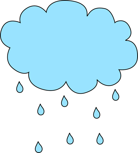 Rain Cloud Clip Art Image   Blue Raining Rain Cloud