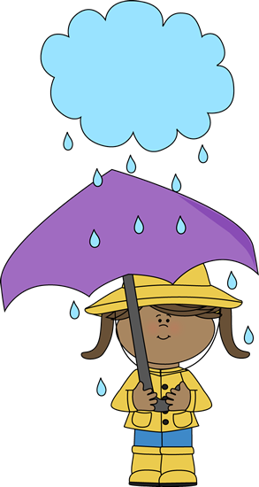     Rain Cloud Clip Art Image   Girl Standing Under An Umbrella And A Rain