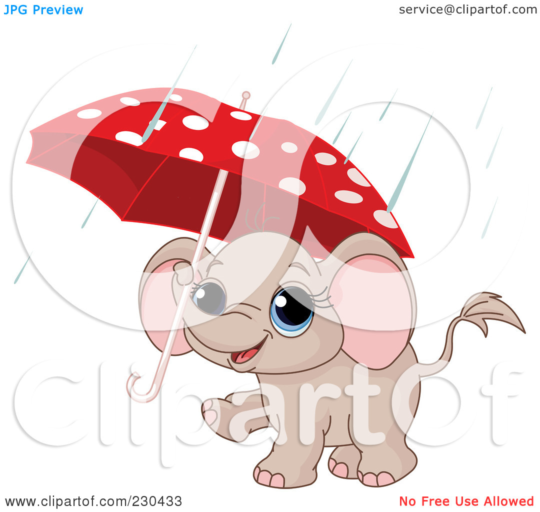 Royalty Free  Rf  Clipart Illustration Of A Cute Baby Elephant