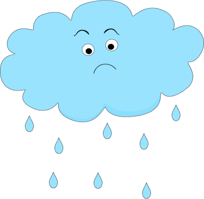 Sad Rain Cloud Clip Art Image Sad Raind Cloud With A Frown And Sad