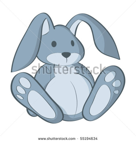Stuffed Bunny Toy Stock Vector Illustration 55194634   Shutterstock