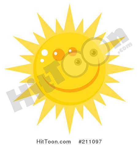 Sun Clipart  211097  Happy Sun Face With A Smile By Hit Toon