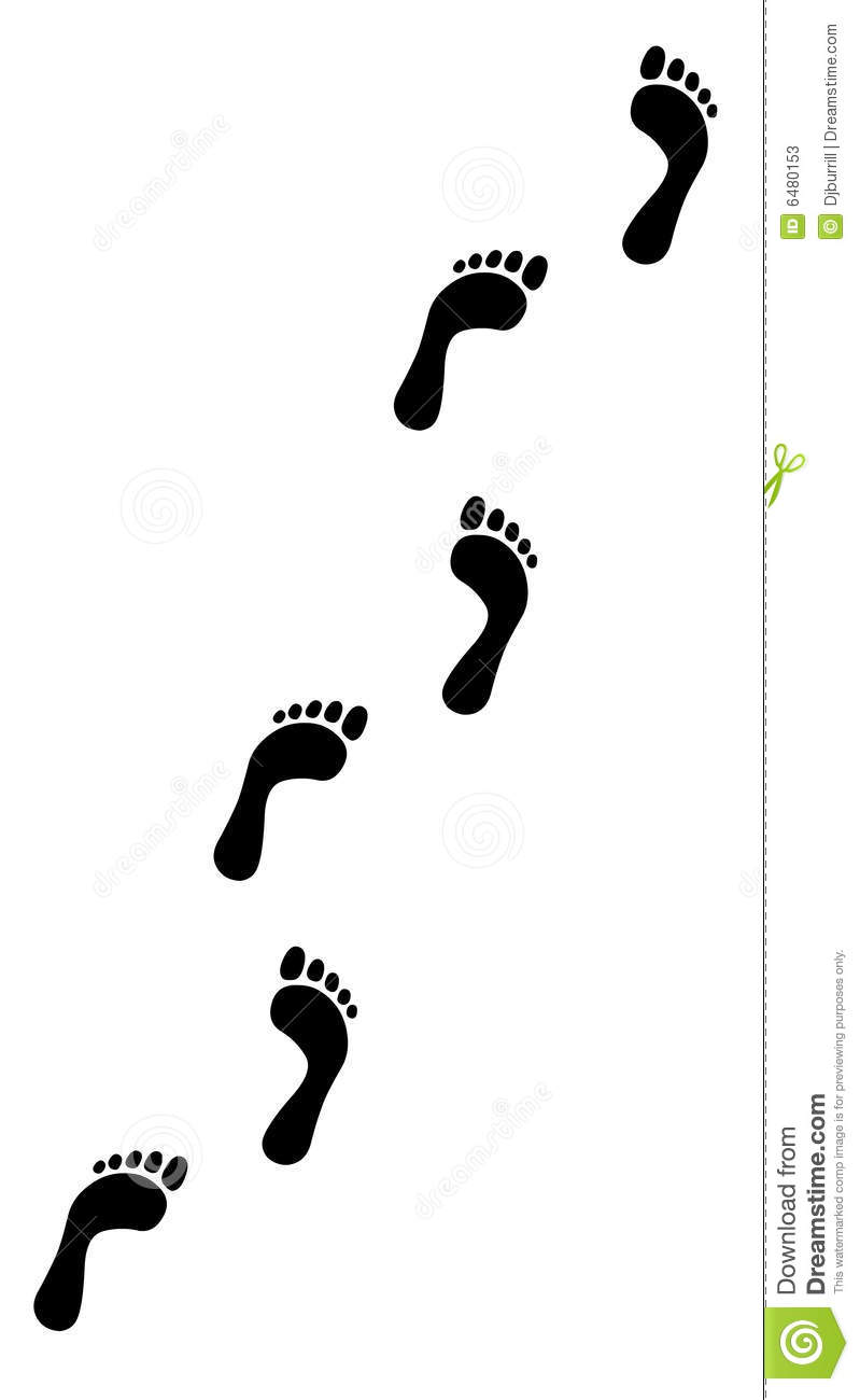 Walking Footsteps Clipart Black Footprints Walking On A