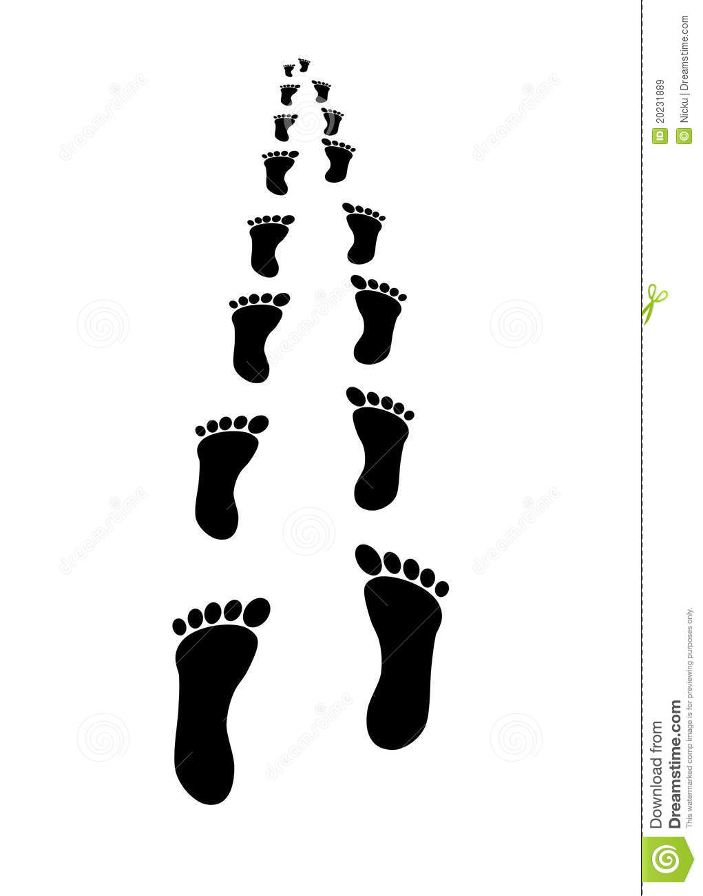 Walking Footsteps Clipart Footprints Illustration Design