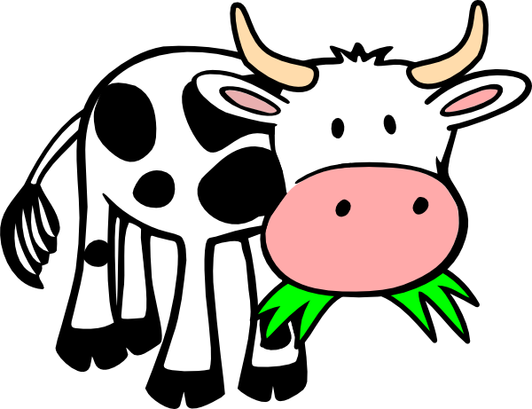 Cow Eating Grass Clip Art At Clker Com   Vector Clip Art Online